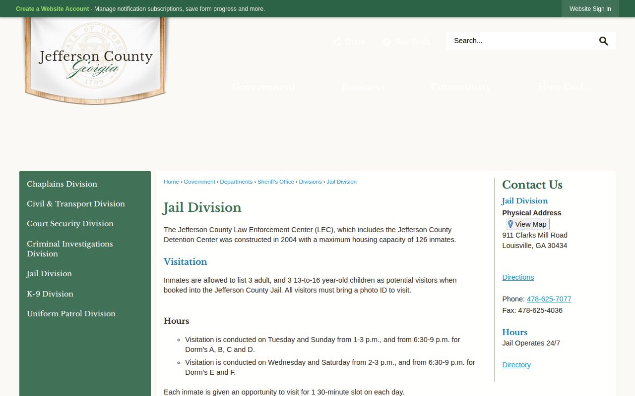 Jefferson County Jail release records source