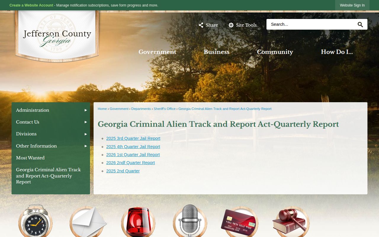 Jefferson County immigration custody report source