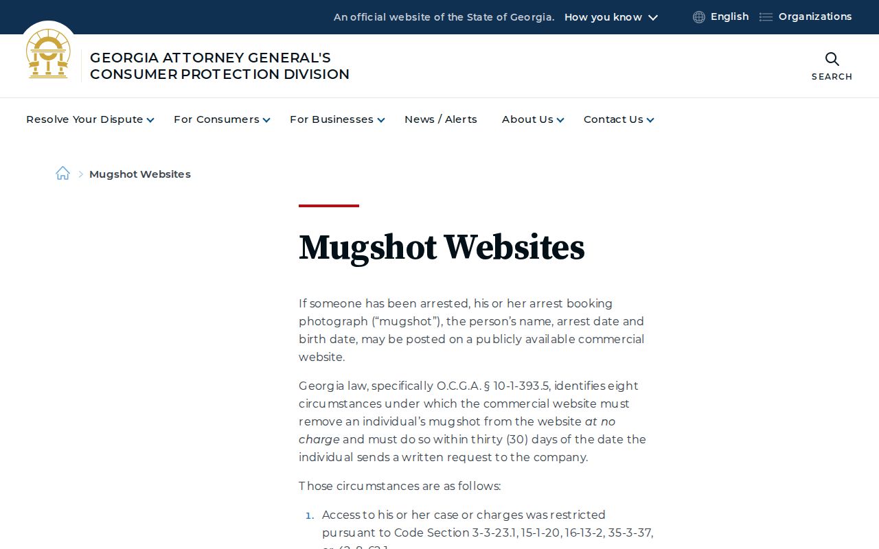 Jefferson County released mugshots Georgia Attorney General removal guidance